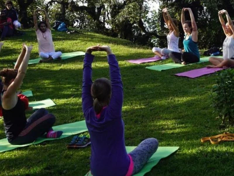 morning yoga session